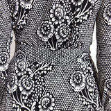 LIKE A LADY print koronkowa robota na czerni