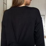 SUKIENKA OVERSIZE Z PASKIEM czarna