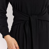 SUKIENKA OVERSIZE Z PASKIEM czarna