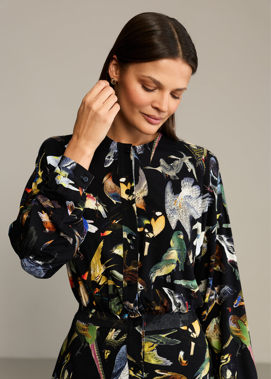 Sukienka SIMPLY ME print ptaki Warszawy