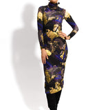 SKINCITY Z GOLFEM MAXI print Dreamworld złoty