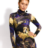 SKINCITY Z GOLFEM MAXI print Dreamworld złoty