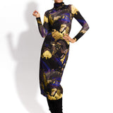 SKINCITY Z GOLFEM MAXI print Dreamworld złoty