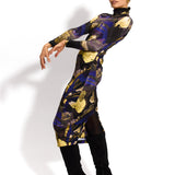 SKINCITY Z GOLFEM MAXI print Dreamworld złoty