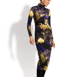 SKINCITY Z GOLFEM MAXI print Dreamworld złoty