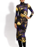 SKINCITY Z GOLFEM MAXI print Dreamworld złoty