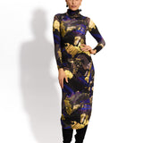 SKINCITY Z GOLFEM MAXI print Dreamworld złoty