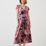 Sukienka TOSKANIA print Dreamworld pink & mauve