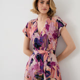 Sukienka TOSKANIA print Dreamworld pink & mauve
