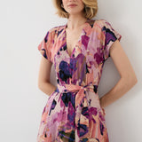 Sukienka TOSKANIA print Dreamworld pink & mauve