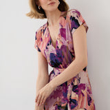 Sukienka TOSKANIA print Dreamworld pink & mauve