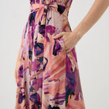 Sukienka TOSKANIA print Dreamworld pink & mauve