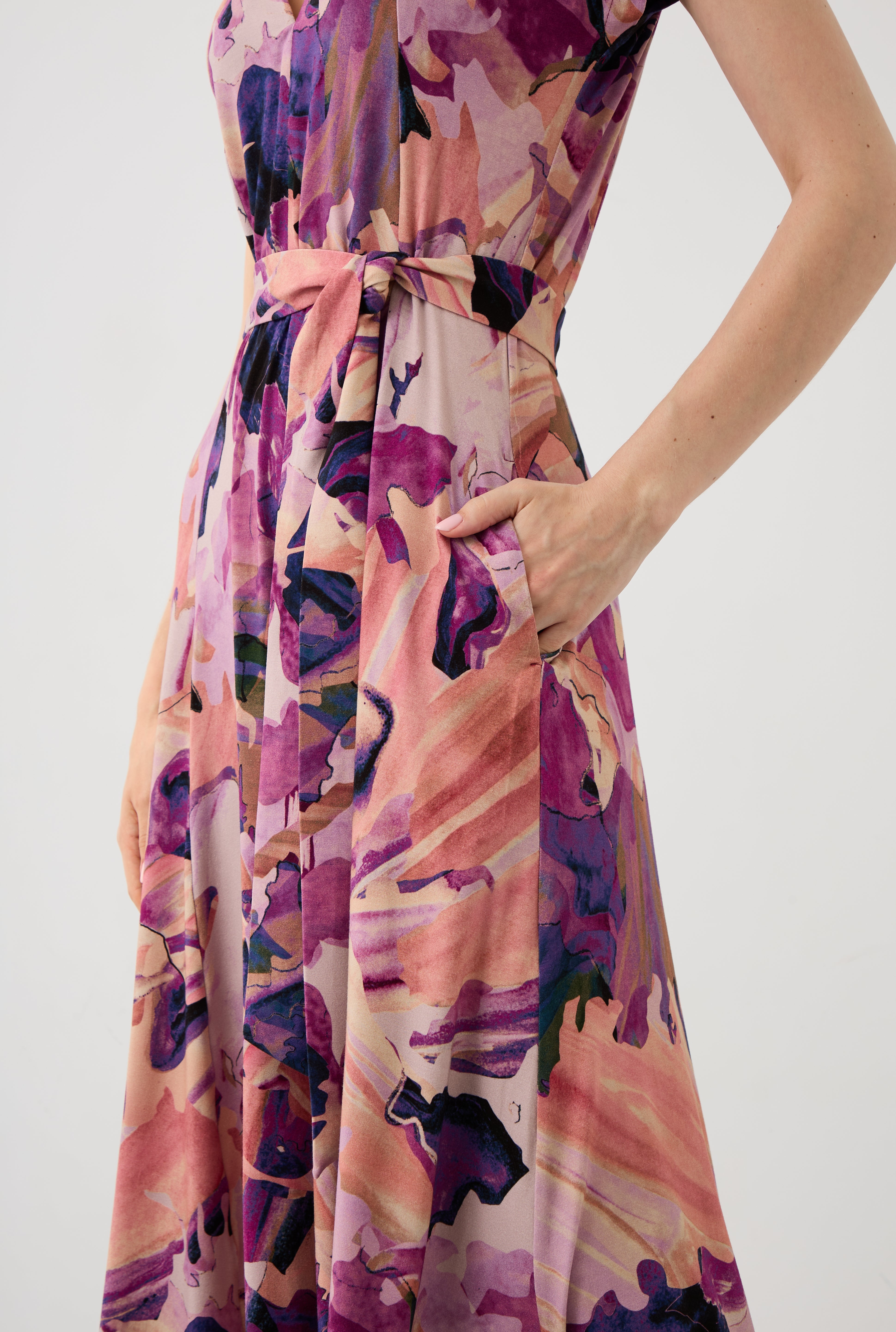 Sukienka TOSKANIA print Dreamworld pink & mauve