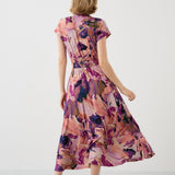 Sukienka TOSKANIA print Dreamworld pink & mauve