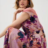 Sukienka TOSKANIA print Dreamworld pink & mauve