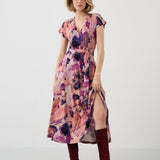 Sukienka TOSKANIA print Dreamworld pink & mauve