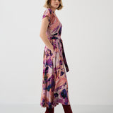 Sukienka TOSKANIA print Dreamworld pink & mauve
