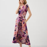 Sukienka TOSKANIA print Dreamworld pink & mauve