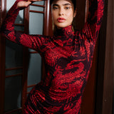 Sukienka UNSTOPPABLE Z GOLFEM print Swanski Studio red
