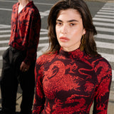 Sukienka UNSTOPPABLE Z GOLFEM print Swanski Studio red