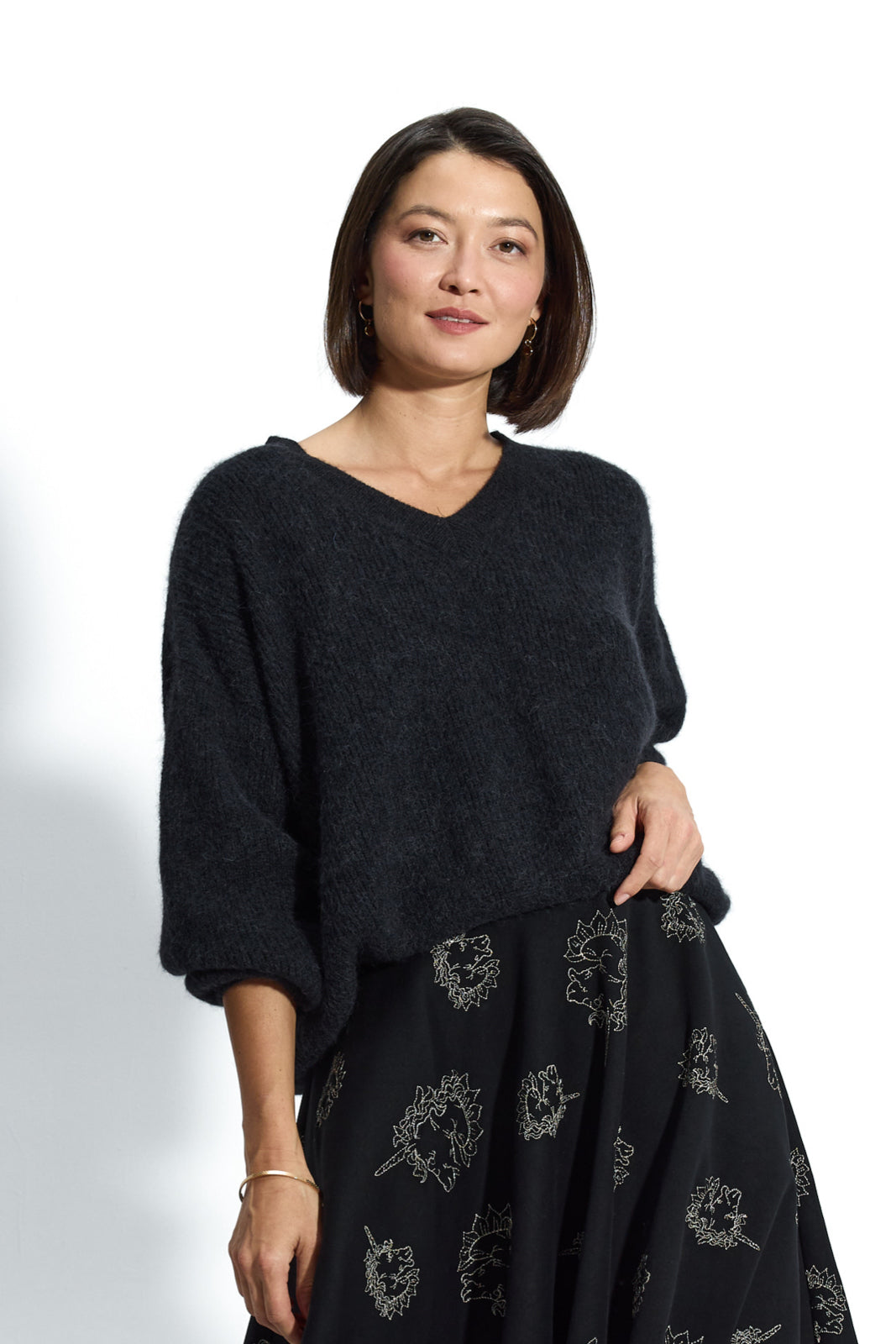 SWETER Z ALPAKI PREMIUM nearly black