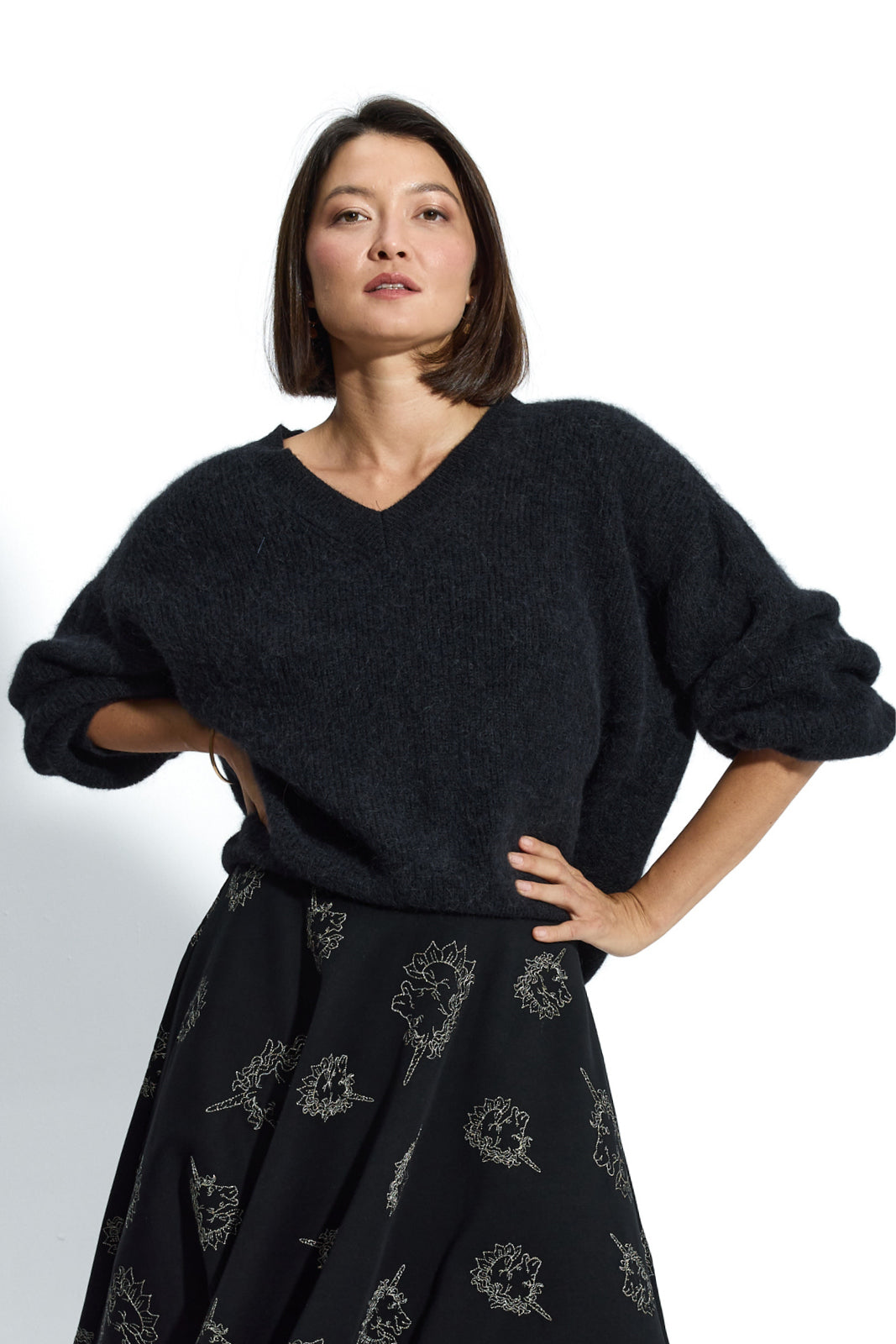 SWETER Z ALPAKI PREMIUM nearly black