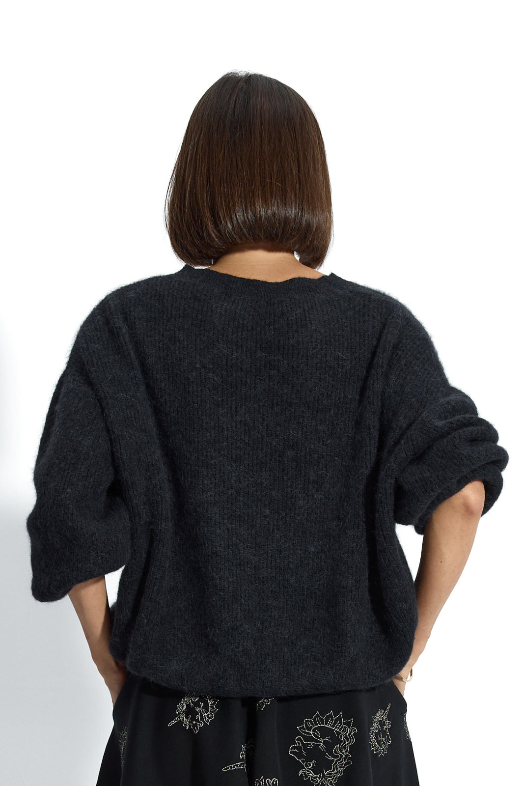 SWETER Z ALPAKI PREMIUM nearly black