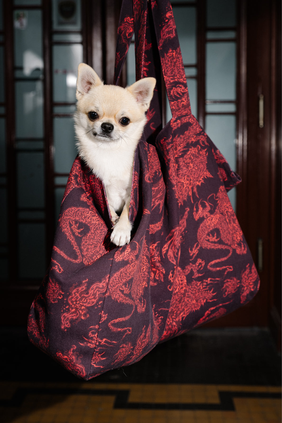 Torba BAG GIRL print Swanski Studio red