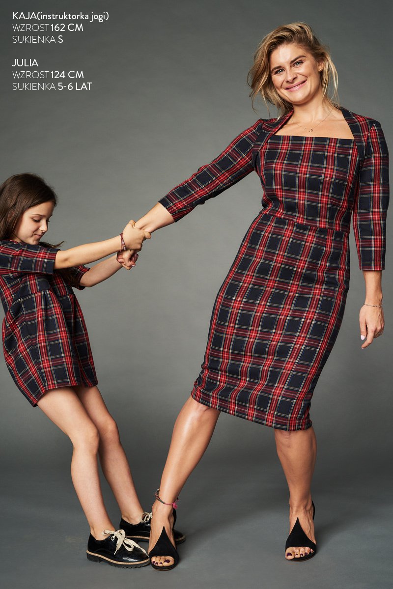 LITTLE CHEQUERED DRESS KIDS red