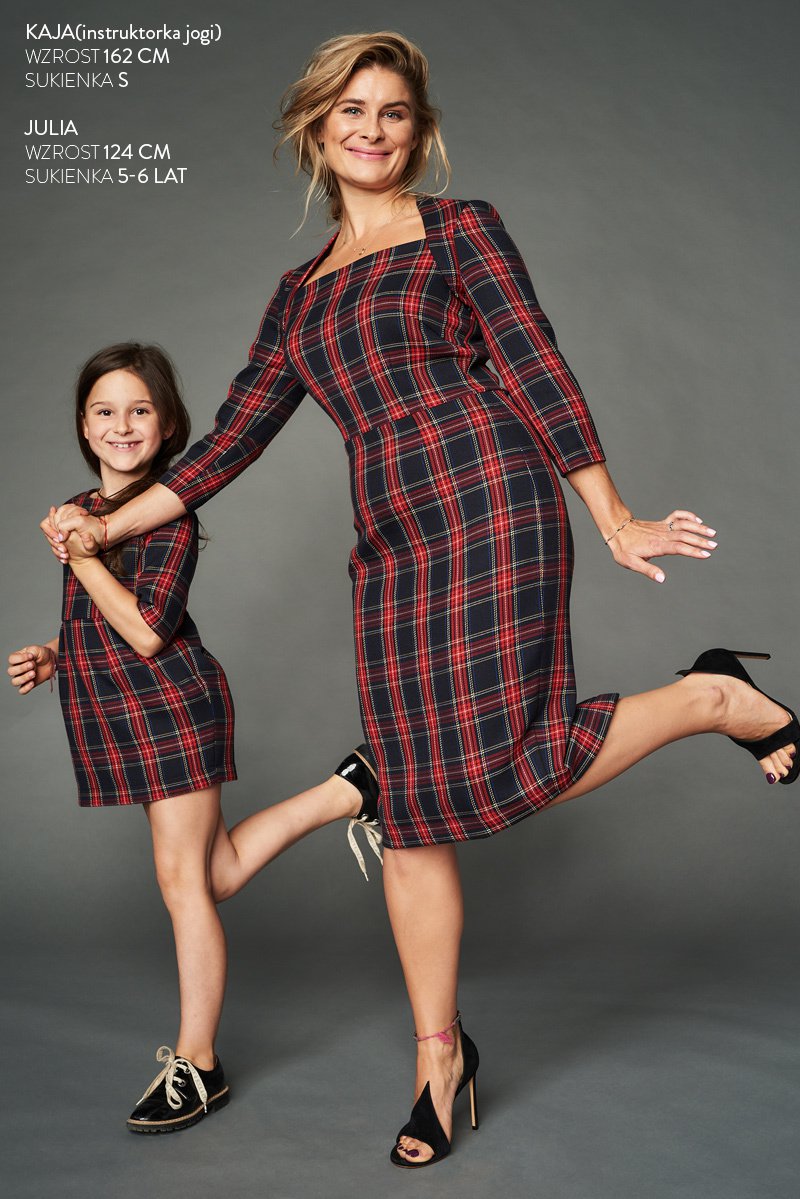 LITTLE CHEQUERED DRESS KIDS red