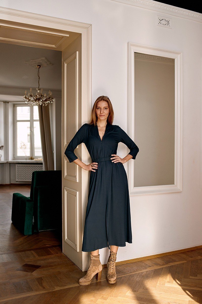 LIBERTY DRESS dark petrol