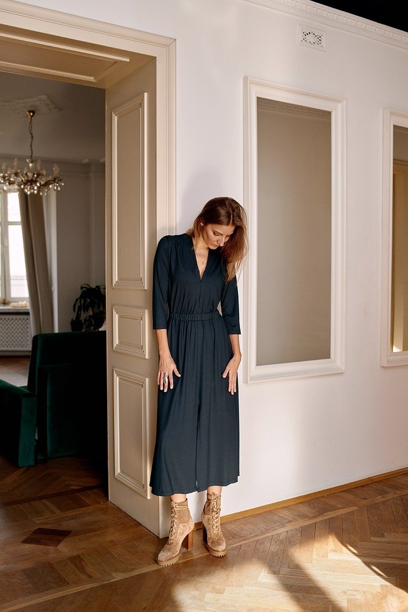 LIBERTY DRESS dark petrol