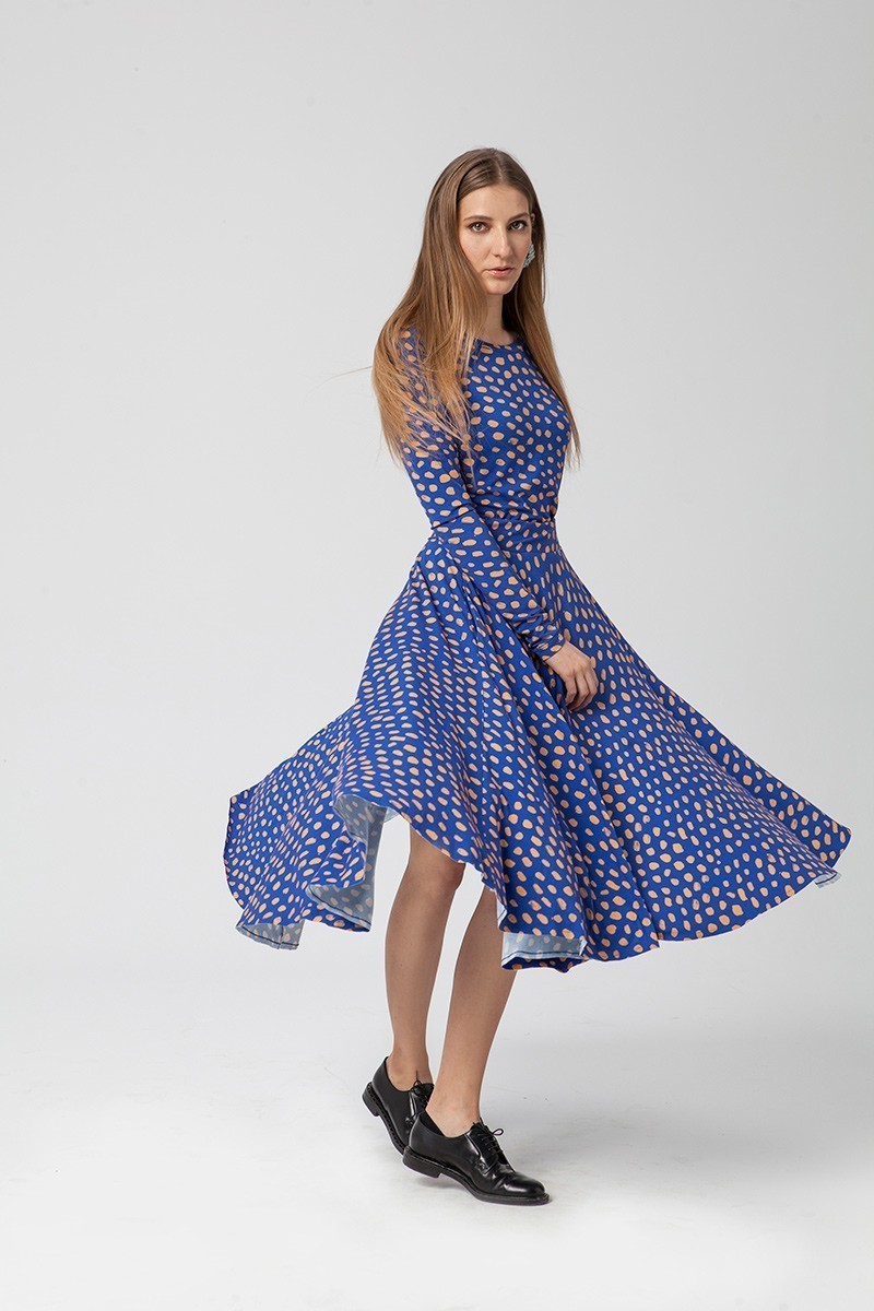 PRIMA BALLERINA dots Naples yellow & ultramarine PRIMA BALLERINA dots Naples yellow & ultramarine