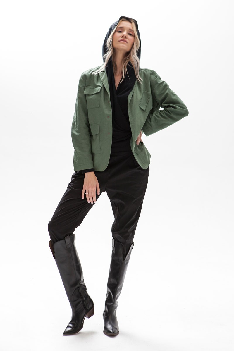Hush military sales jacket khaki