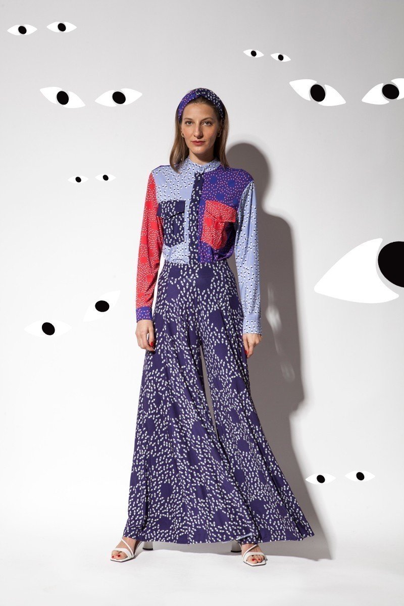 PRIMAVERY navy blue all eyes on you
