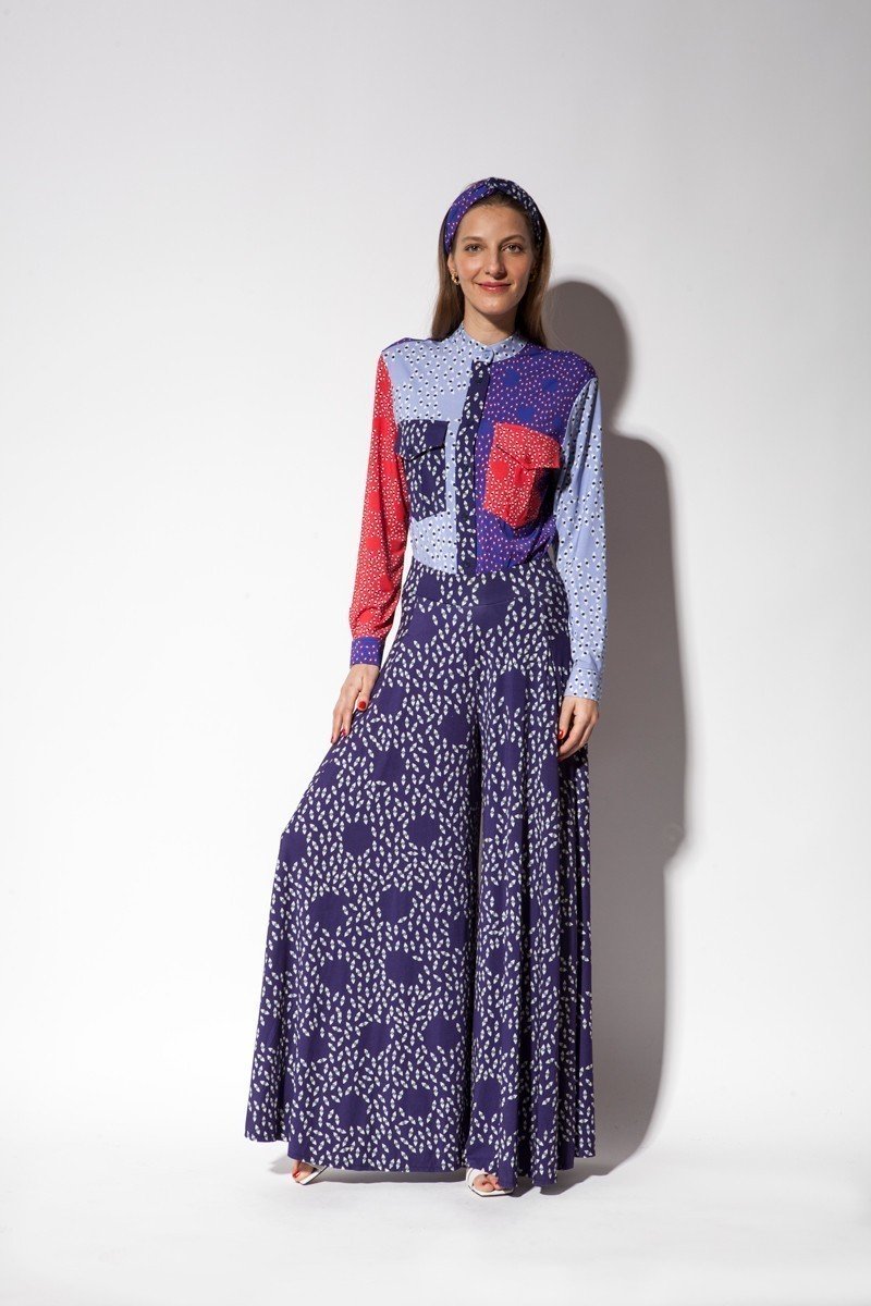 PRIMAVERY navy blue all eyes on you