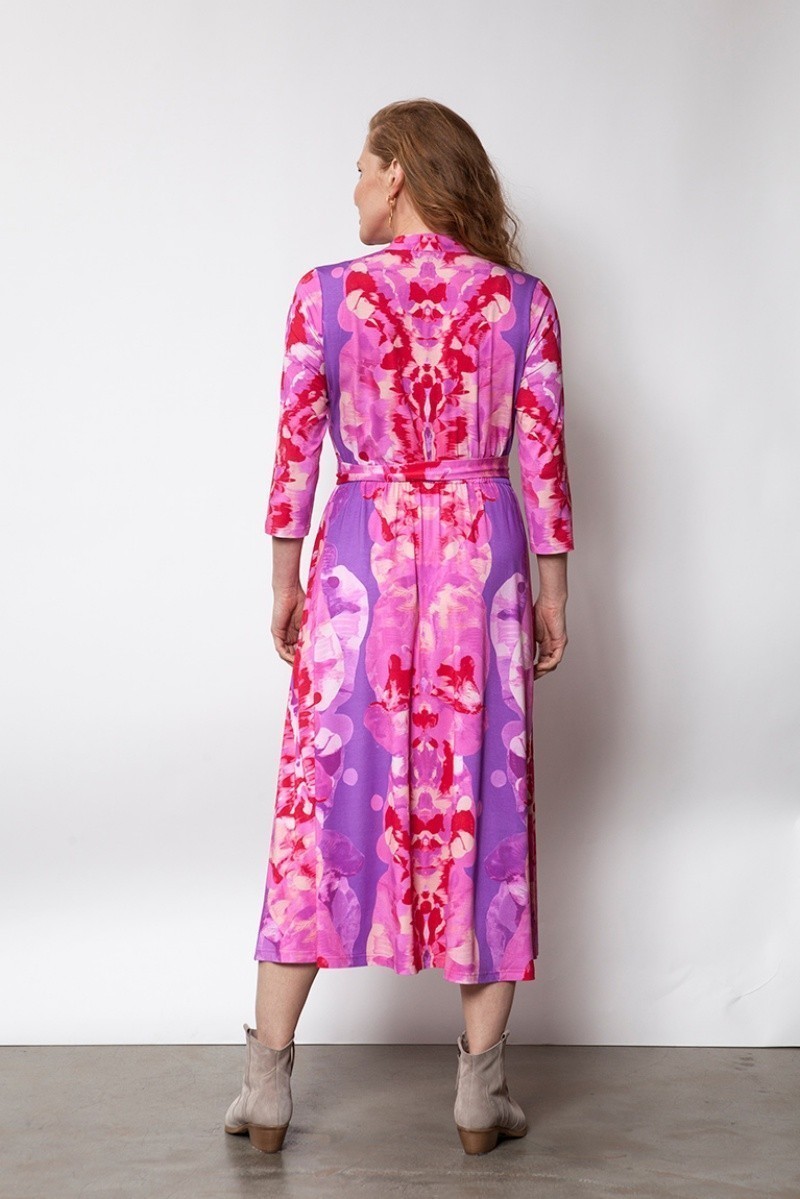 LIBERTY DRESS pink Rorschach print