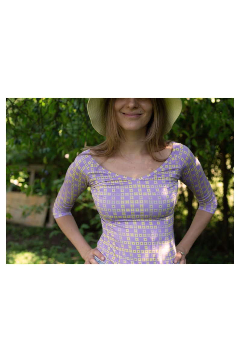 KALINKA print yellow squared flowers