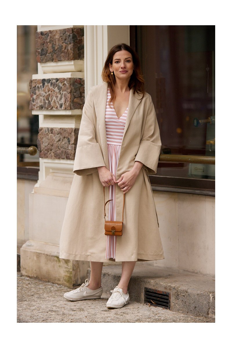 WRAP DRESS pink stripes