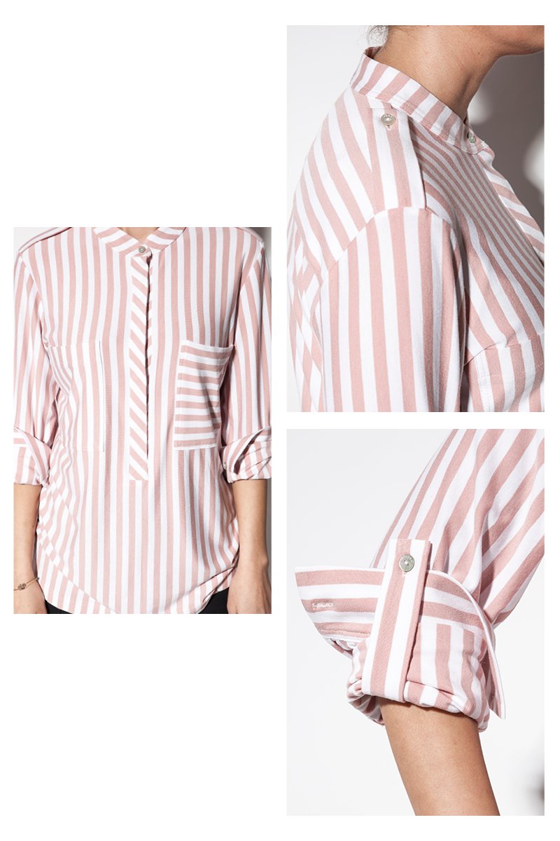 CHICK SHIRT pink stripes