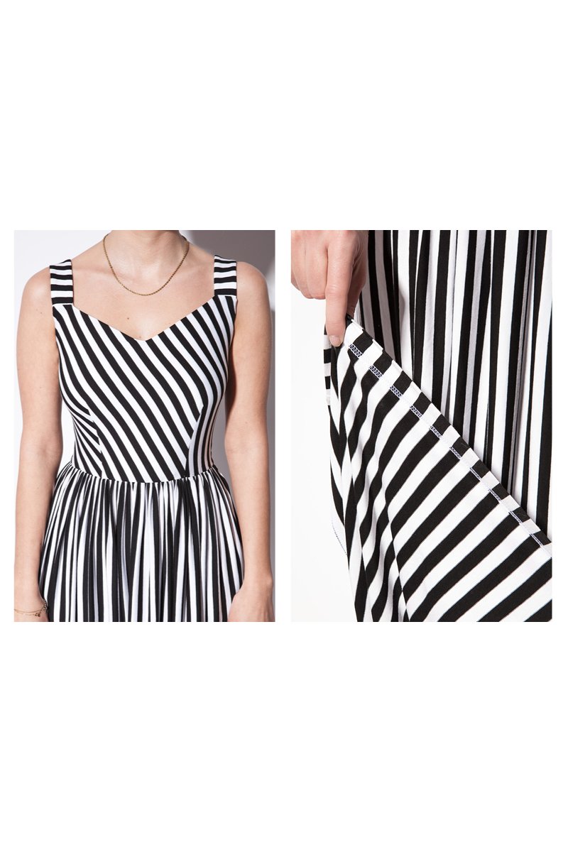 ROMAN HOLIDAYS MAXI black stripes