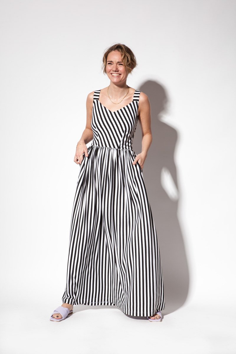 ROMAN HOLIDAYS MAXI black stripes