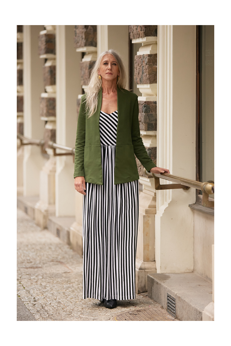 ROMAN HOLIDAYS MAXI black stripes