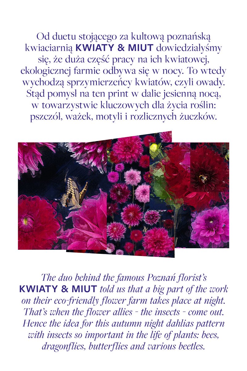PRIMA BALLERINA dahlias print
