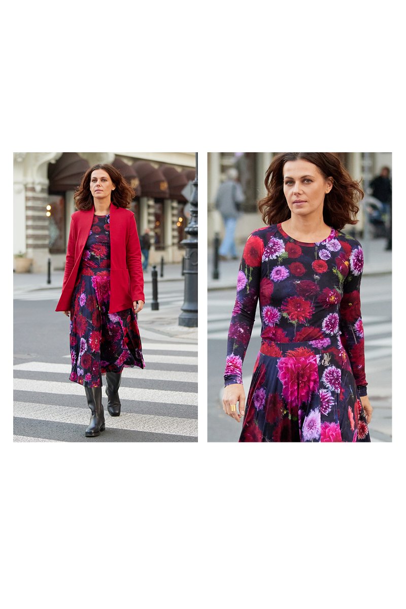 SAWA LONGSLEEVE dahlias print