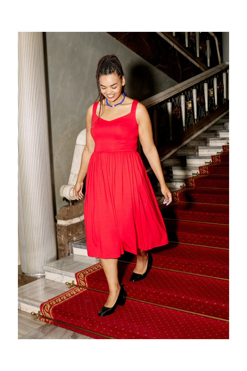 Roman hot sale dresses red