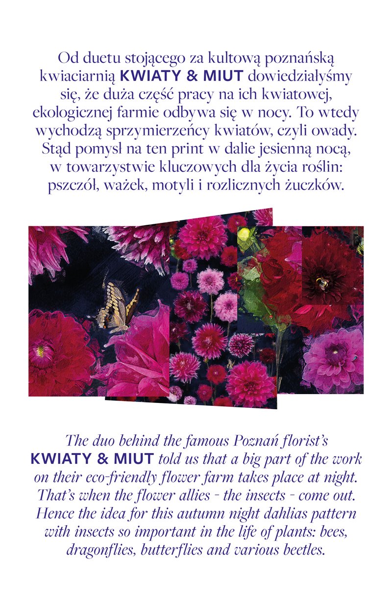 LET'S GOLF dahlias print
