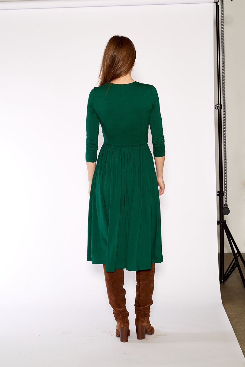 WRAP DRESS stem green