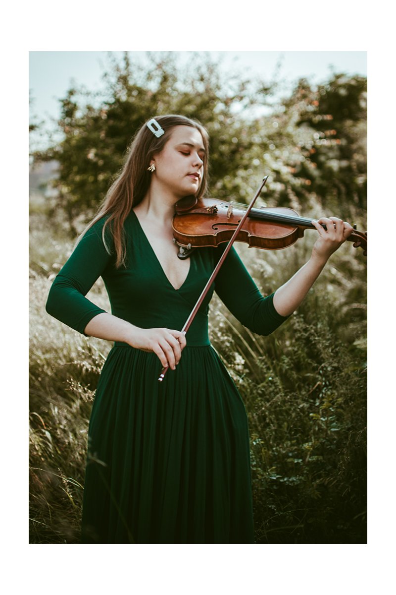 WRAP DRESS stem green