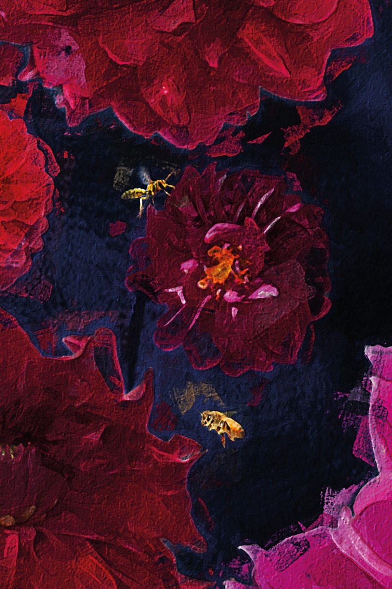 BOHEMA dahlias print